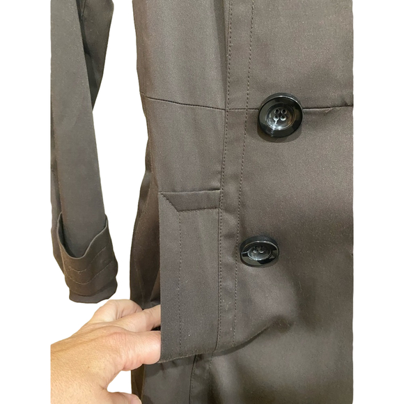 Zara basic dark brown double breasted trench coat- medium- - Picture 15 of 16